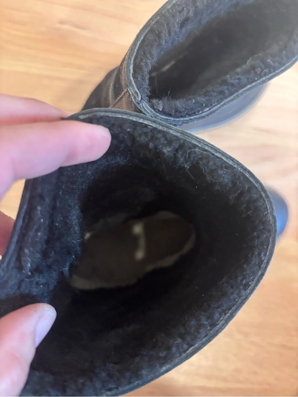 CHANEL black leather & suede boots with an embossed CC logo on heel size 37